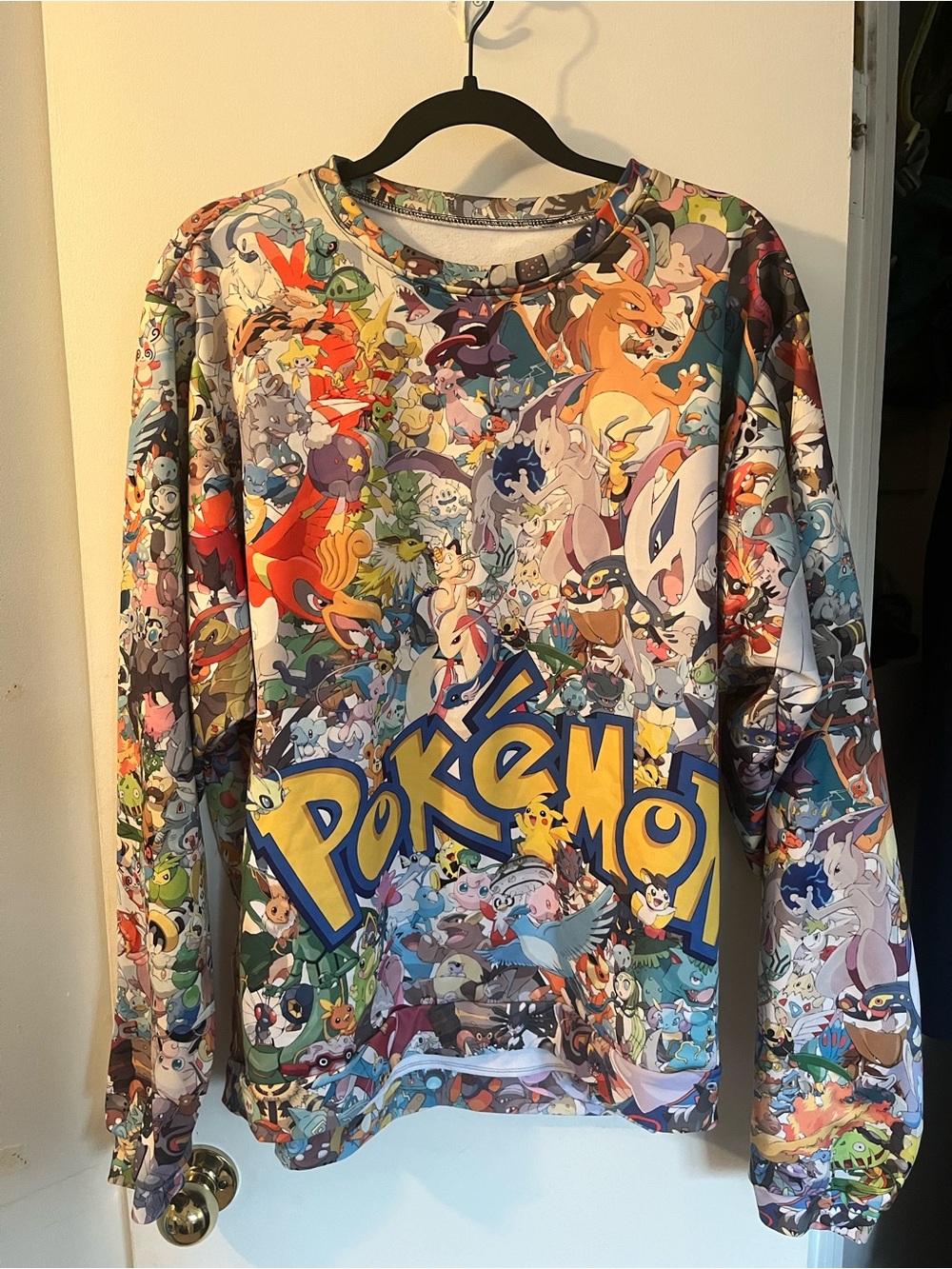Pokémon Multicolor Print Crewneck Sweater